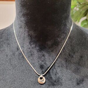 Lia Sophia Womens Gold Tone Double Circle Pendant Necklace